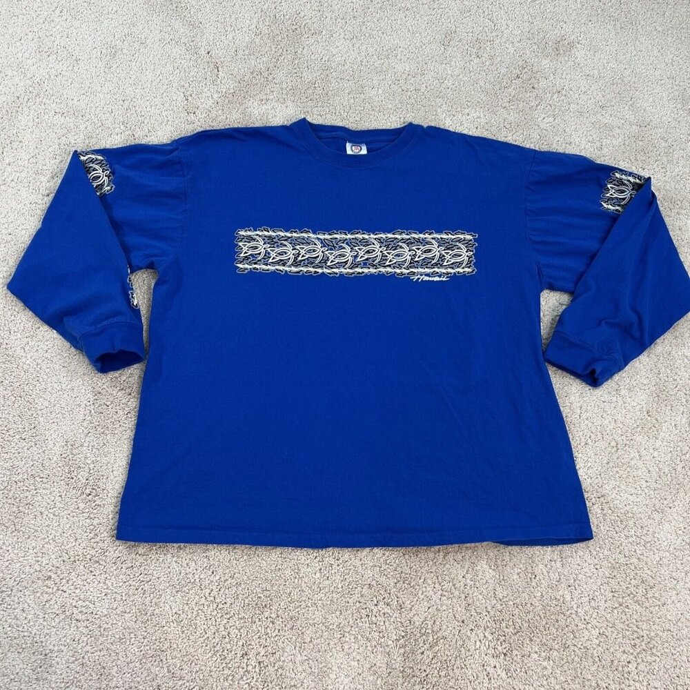Hawaii Magic Mens T Shirt 2XL  Long Sleeve Blue Graphic Print Turtles
